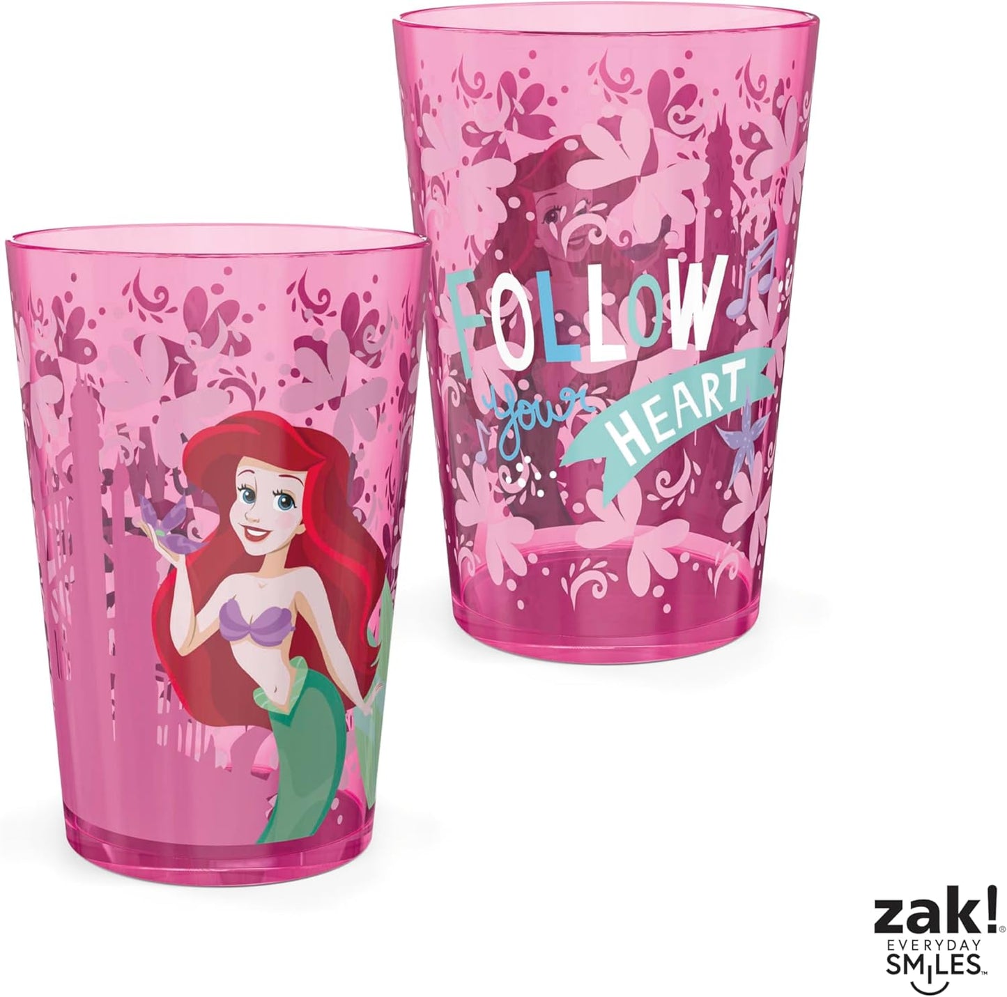 Zak Designs 14.5oz Disney Frozen 2 Nesting Tumbler Set Includes Durable Plastic Cups, Fun Drinkware is Perfect for Kids, 4pk (14.5oz, Anna & Elsa & Olaf)