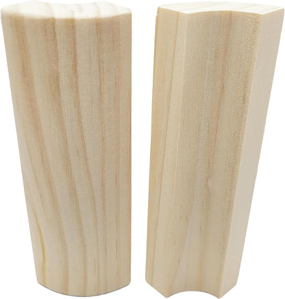 5.5" x 5/8" Rounded Outside Bullnose Corner Baseboard Molding and Trim Block for Thin Baseboard. Pine. (10)