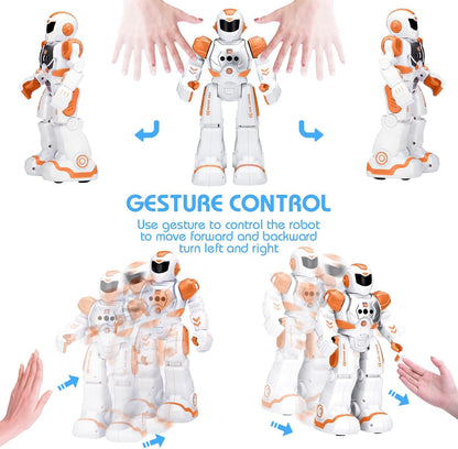 KingsDragon Robots Toy for Kids, RC Gesture Sensing Toy, Interactive Walking Singing Dancing Robot Birthday Presents for Boys Girls Age 6 7 8 9 Years Old
