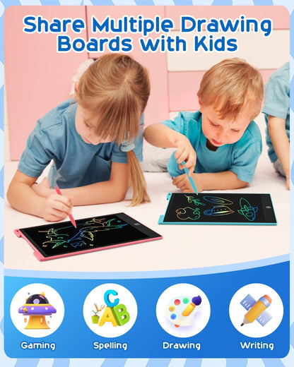 cimetech Toddler Girl Gifts, LCD Writing Tablet 2 Pack, Kids Toys for 3 4 5 6 Year Old Boys, 8.5 Inch Drawing Pad Painting Coloring Books, Travel Essentials Activities, Birthday Gifts Toddler Age 1-3