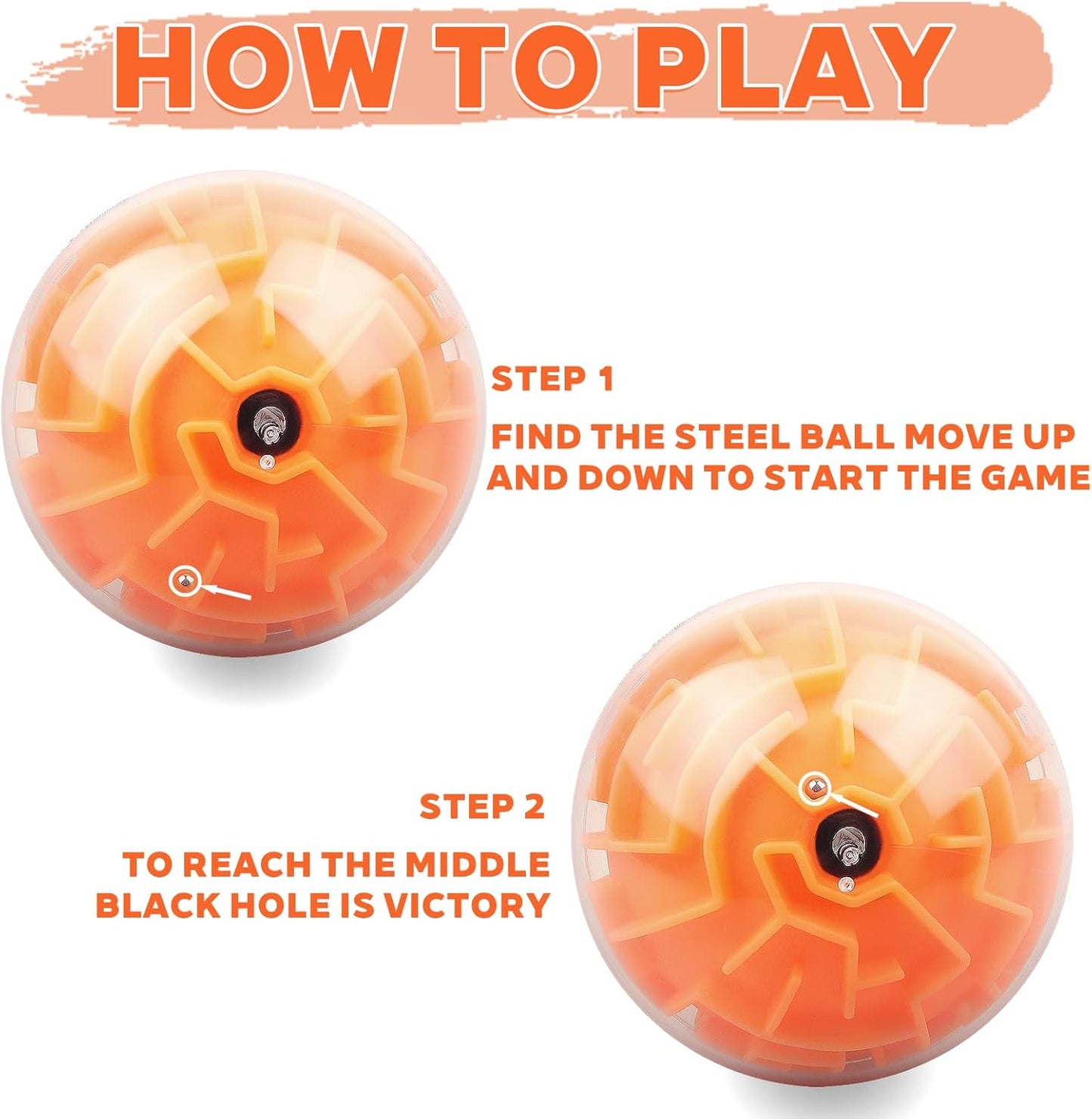 Amaze 3D Memory Sequential Maze Ball Puzzle Toy Gifts for Kids Adults - Challenges Game Lover Tiny Balls Brain Teasers Game (Rose)