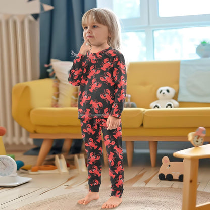 ALAZA Shark Starfish Palm Tree 2 Piece Pajama Set Long Sleeve Top and Pants Sleepwear Unisex - Colors A