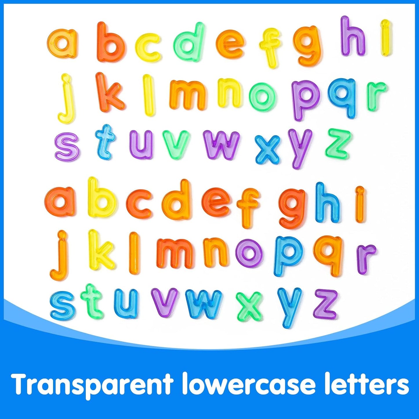 66 Pcs Translucent Letters and Numbers – Light Table Toys, Manipulatives and Accessories for Enhanced Learning & Fun