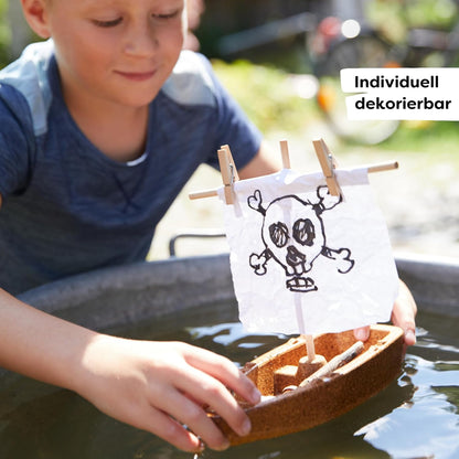 HABA DIY Cork Boat for Kids - Outdoor Toys for Kids 8 and up, STEM Craft Kit and Building Toys