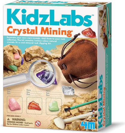4M Kidzlabs Crystal Science Kit - DIY STEM Toys Lab Experiment, Educational Gift for Kids & Teens