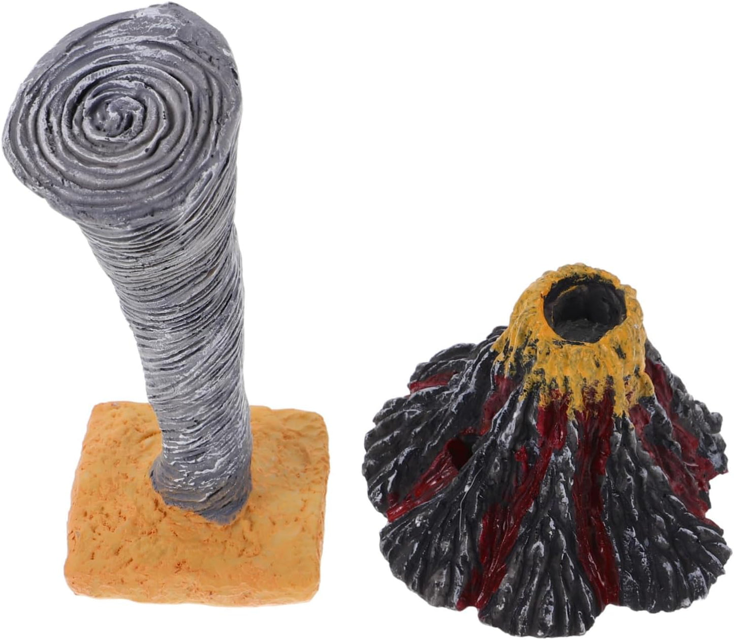 KOMBIUDA 2Pcs Volcano Tornado Science Sand Table Decoration Realistic Natural Disaster Models Stem Educational for Classroom Home Exploration