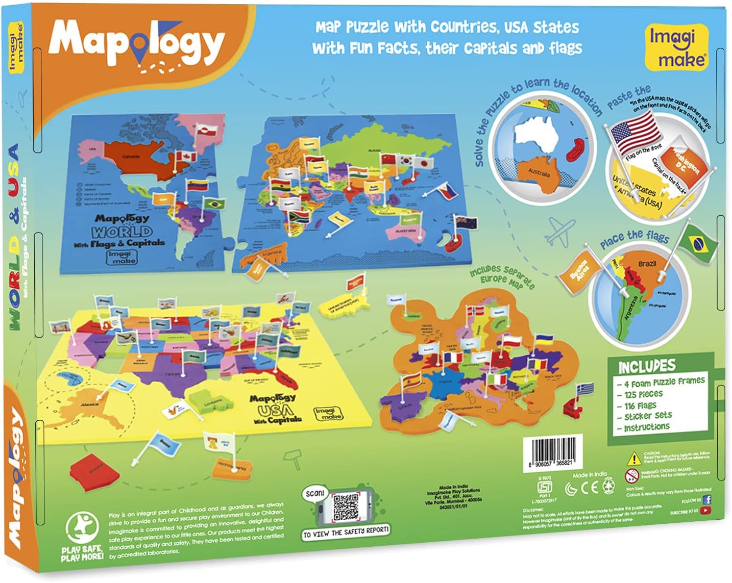 Imagimake Mapology Solar System for Kids | Educational Toys for Kids 5-7 | Space Toys | Puzzles for Boys & Girls Ages 4-8 | 6 Year Old Boy Gifts & Girl Gifts