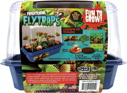 Toys By Nature Miniature Worlds Terrifying Venus Flytrap Terrarium Starter Kit for Kids and Adults, Watch Indoor Carnivorous Fly Traps Grow! Just Add Water! (Frightening Flytraps)
