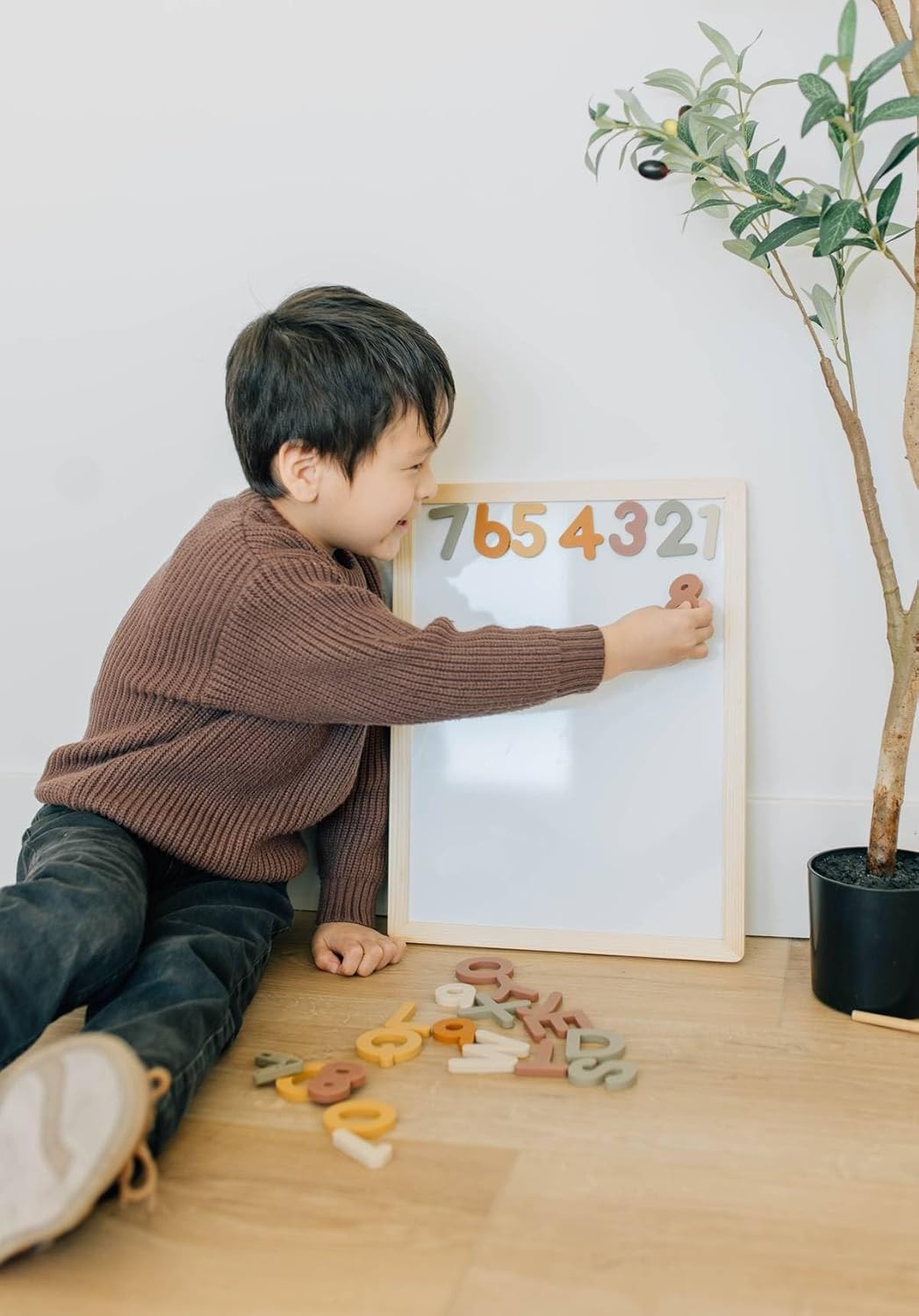 Neutral Silicone Alphabet Magnetic Letters, 26 Piece Non Toxic Learning Set, Perfect for Refrigerator, Whiteboard and Educational Activities