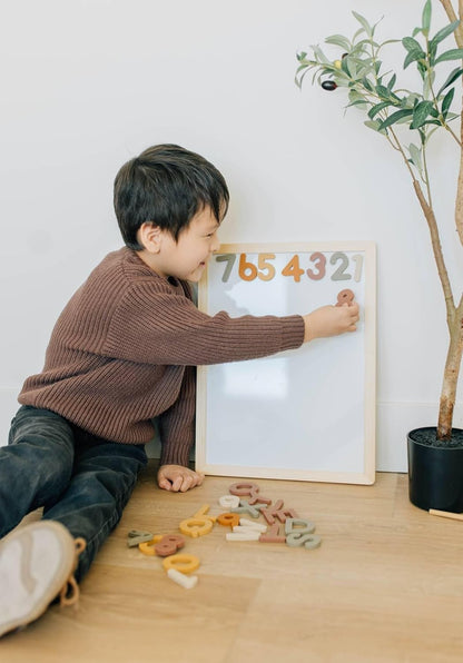 Neutral Silicone Alphabet Magnetic Letters, 26 Piece Non Toxic Learning Set, Perfect for Refrigerator, Whiteboard and Educational Activities