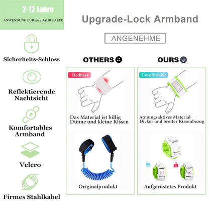 Toddler Harness Walking Leash- Child Anti Lost Wrist Link - Child Safety Harness - Upgrade with Reflective(6.5ft) - for Boys and Girls,Not Easy to Open Without Key (Light Pink)