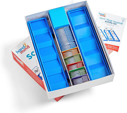 hand2mind Sort that Sound Activity Set, Phonemic Awareness, ESL Teaching Materials, Science of Reading Manipulatives, Letter Sounds for Kindergarten, Speech Therapy Tools, Phonics Flash Cards