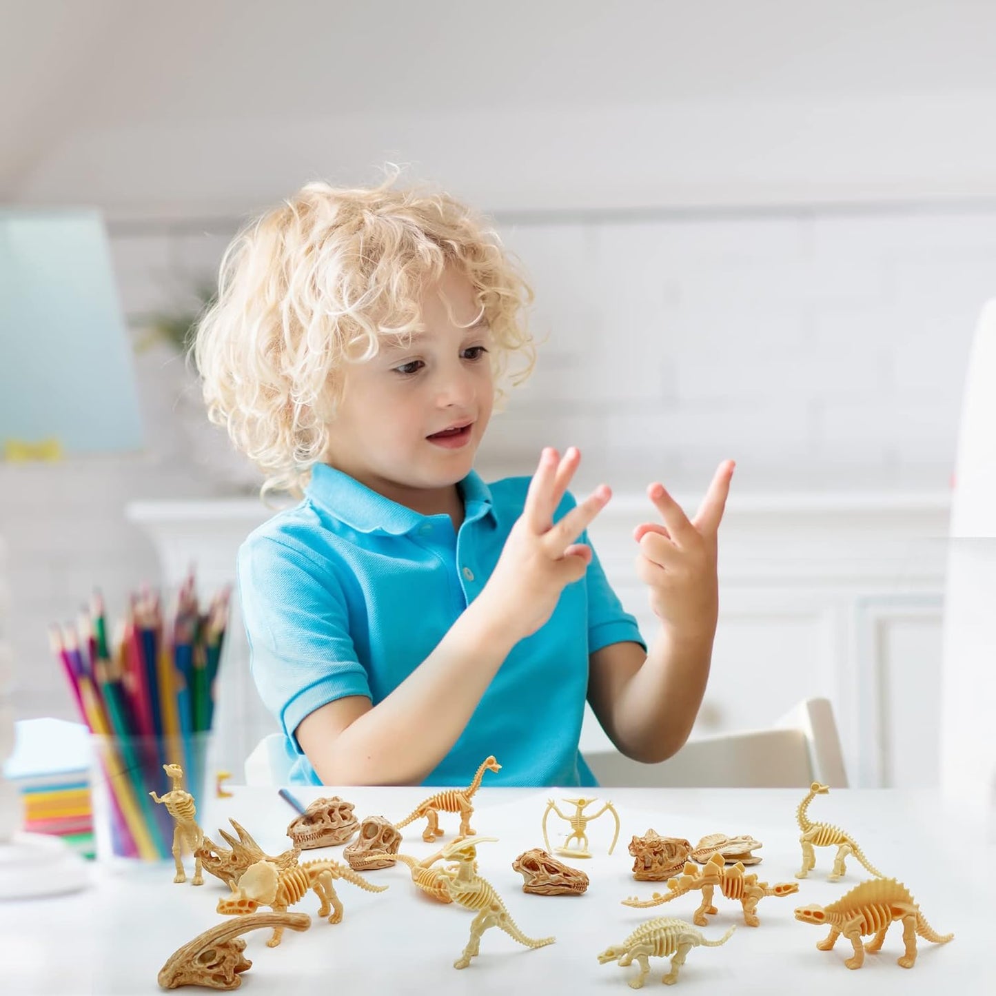 35PCS Dinosaur Fossil Skeleton Dinosaur Skeleton Toys Dino Sand Dig Party Favor Decorations