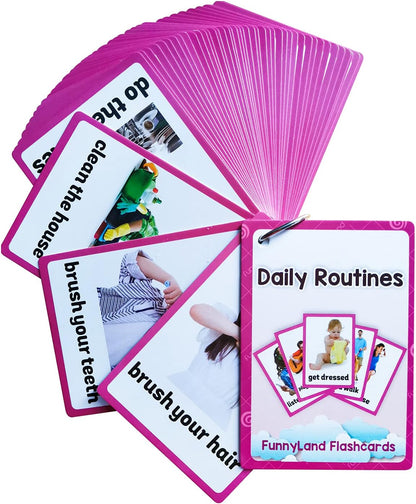 Lilias Body Parts Flash Cards, Toddler & Preschool Learning Toys, Kindergarten Learning Supplies, 4.3 x 3.14 Inch, 34 Cards
