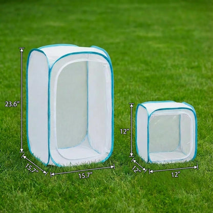 Insect & Butterfly Habitat Cage, Portable Pop-Up Terrarium with Mesh Sides, Bug Catching & Observation Enclosure for Caterpillars, Small Insects, Outdoor & Classroom Use, 23.6 Inches Tall