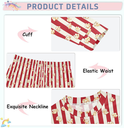 ALAZA Shark Starfish Palm Tree 2 Piece Pajama Set Long Sleeve Top and Pants Sleepwear Unisex - Colors B