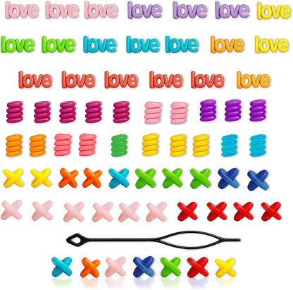 60Pcs Beads for Hair Braids Kids Easy Acrylic Bead Set Jumbo Large Bead for Girls Big Hair Accessories Toddler Beads for Braiding and Cute Hairstyle Decoration