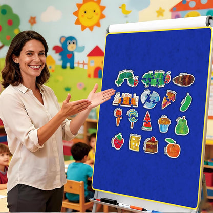 68 Pieces The Very Hungry Caterpillar Matching Game Felt Board Story Sets Alphabet Puzzle Flannel Board for The Classroom Alphabet Game