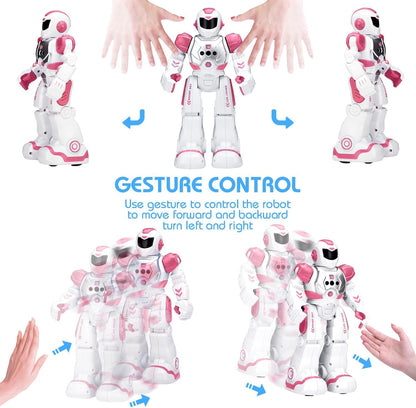 KingsDragon Robots Toy for Kids, RC Gesture Sensing Toy, Interactive Walking Singing Dancing Robot Birthday Presents for Boys Girls Age 6 7 8 9 Years Old