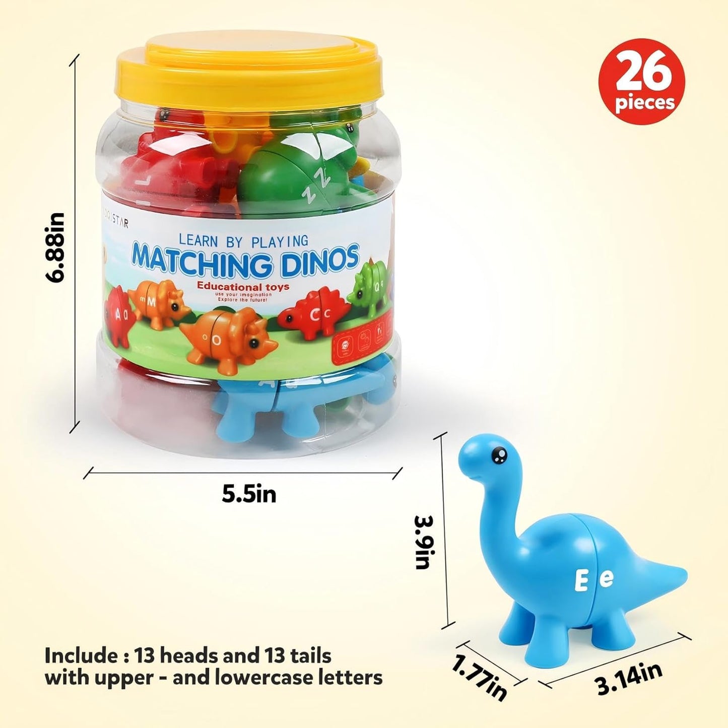 TSYAN Ice Cream Toy Set - Number & Shape Sorting Stacking Bucket for Toddlers - Educational Counting Color Recognition - Fine Motor Toys Math Learning Toys for Kids Ages 3+Year Old