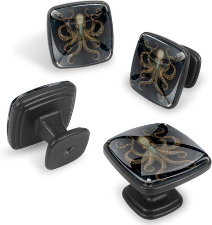4 Pack Cabinet Knobs Drawer Pulls, 30mm Round ABS Glass Drawer Hardware Growing Butterfly Cabinet Handles with Screws for Dressers Kitchens Cupboard