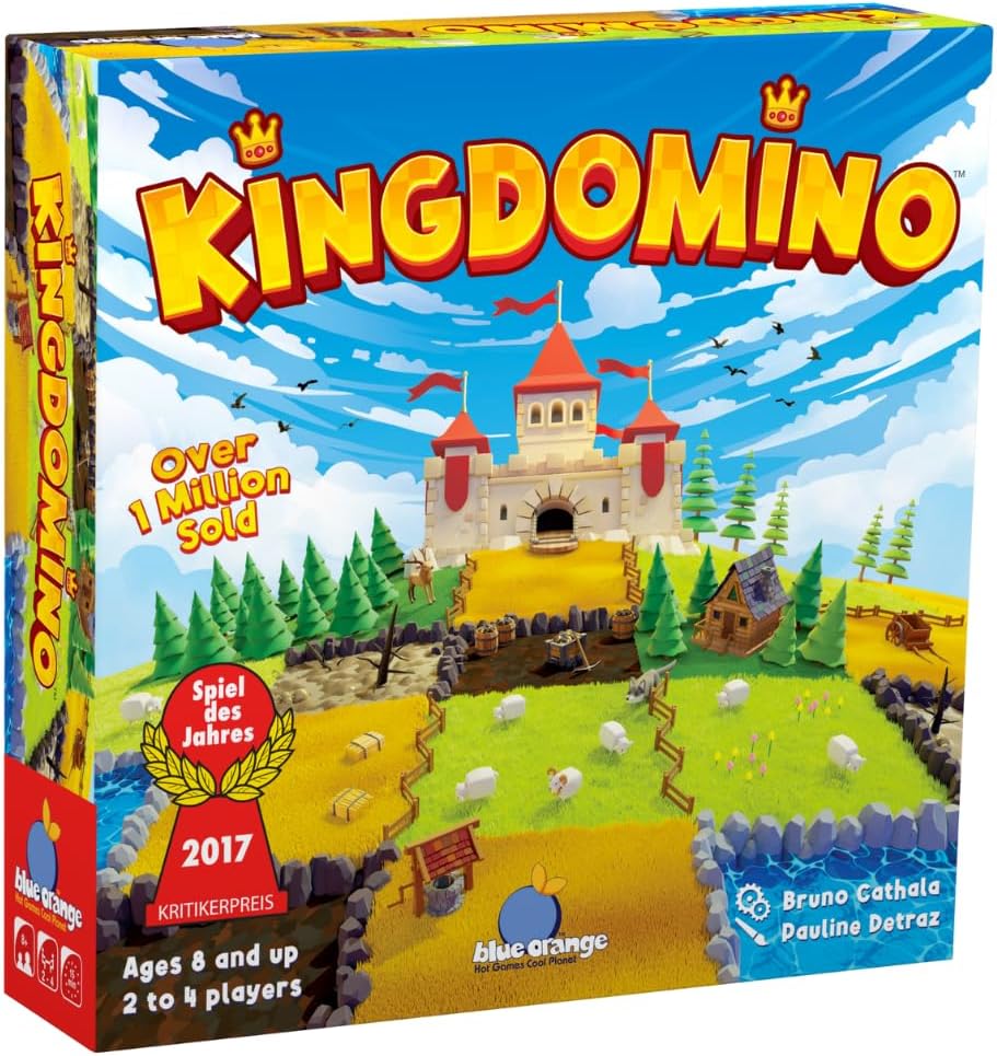 Strategy Board Game Extension for Kids, Teens and Family, Tabletop Game Nights, Ages 8 & Up, 2 to 5 Players, Kingdomino Age of Giants Expansion by Blue Orange Games