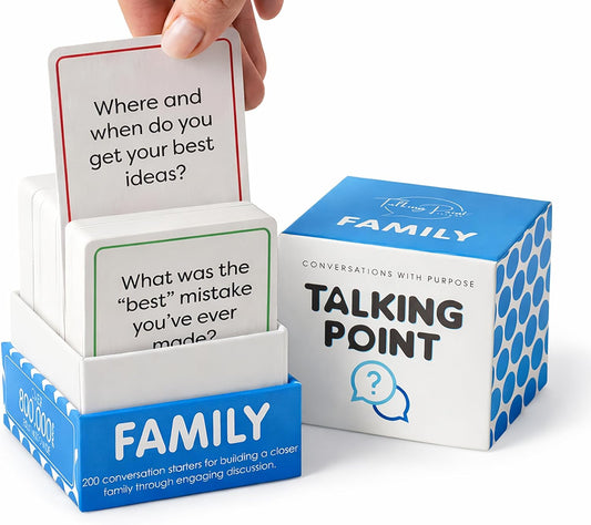 200 Family Conversation Cards - Put Down The Phones & Connect with Family - Get to Know Each Other Better with Meaningful Talk - Let Kids Express Themselves, Great for Dinner Table & Road Trips