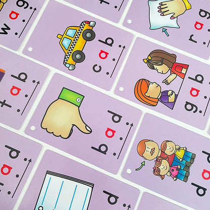 Lilias CVC Flashcards, CVC Word Builders, Toddler Learning Toys, Learning Supplies for Kindergarten Preschool, 126 Cards, 4.3 X 3 inch