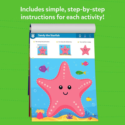 Skillmatics Scissor Skills Activity Book - Snip Snip, 25 Cutting Activities for Preschoolers, Felt Craft Kit, 2 Child-Safe Scissors, Fine Motor Skills, Screen-Free Fun, Gifts for Kids Ages 3-7