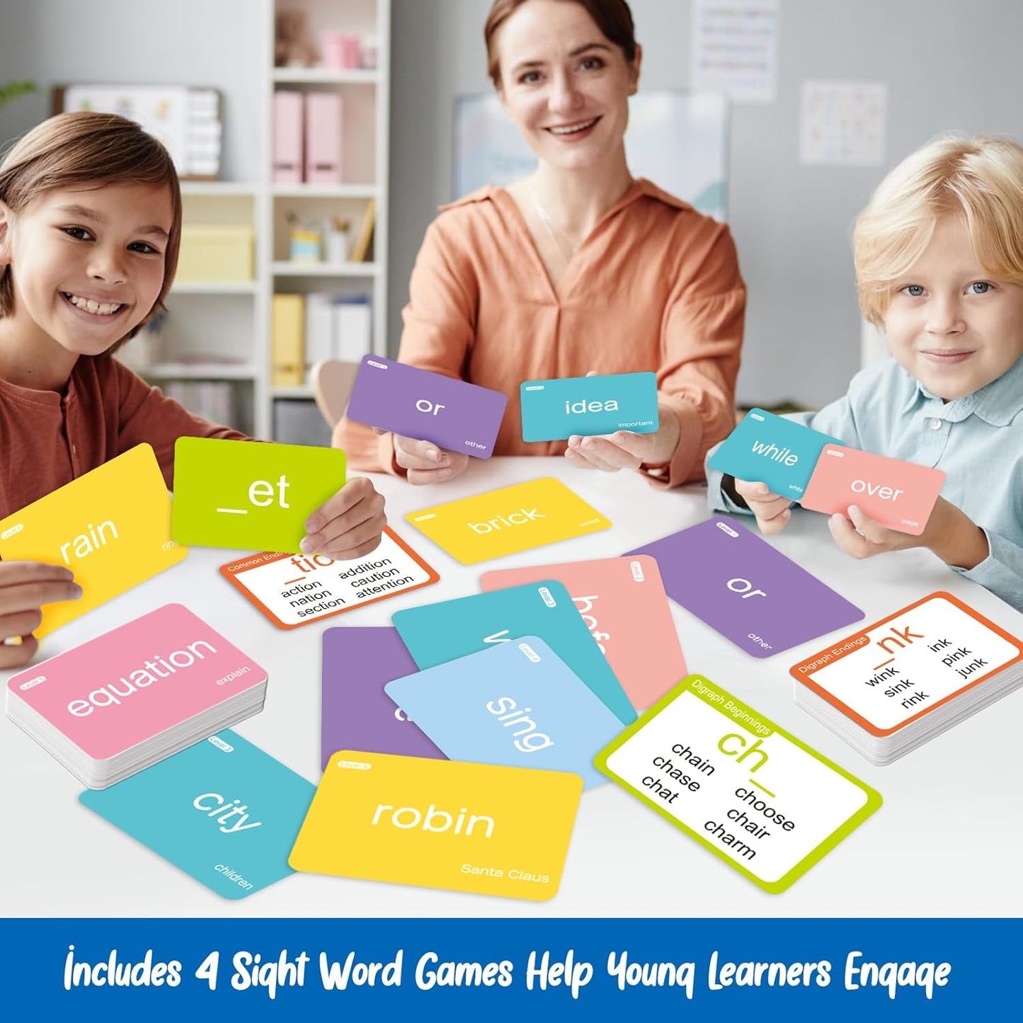 SpringFlower 712 Sight Words Flash Card,600 Dolch & Fry High Frequency Sight Word,112 Phonic Flash Cards for Kindergarten Homeschool Supplies Games for Kids Pre-K, Kindergarten, 1st, 2nd, 3rd Grade