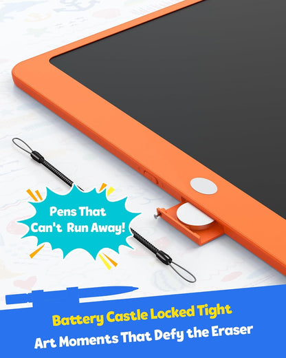 TEKFUN LCD Writing Tablet for Kids, 10-inch Coloring Drawing Pad, Mess Free Doodle Board, Airplane Travel Toys for Boys and Toddlers, Road Trip Essentials, Gifts for 3 4 5 6 7 8 Year Old Girls(Blue)