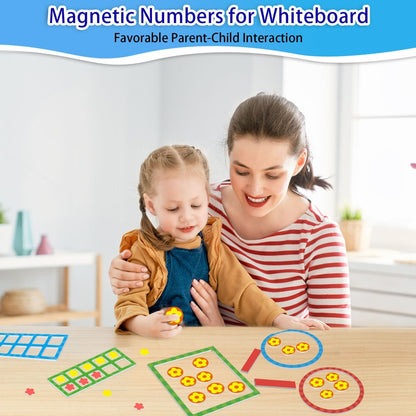 97 PCS Magnetic Numbers for Whiteboard, Math Manipulatives Kindergarten 1st Grade, Math Games for Kids, Magnetic Number Line, Math Counters & Ten Frames Set, Elementary Classroom Must Haves