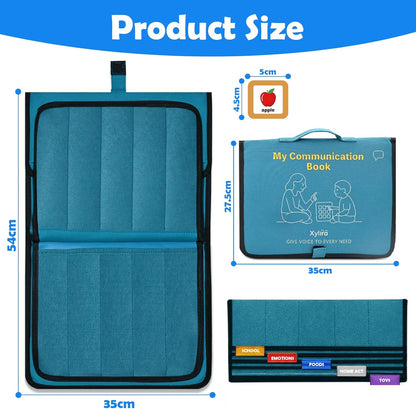 Visual Communication Book, Nonverbal Communication Board, Autism Language Vocabulary Learning Materials, Speech Articulation Therapy Cue Cards for Kids, Toddler Behavior Book for Home School