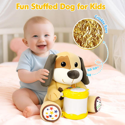Hodurgyi Baby Toys 6-12 Months, Bear Musical Plush with Lights,ABCs,Animal Sounds, Numbers, Infant Early Learning Toy, Christmas Birthday Gifts for 6+ Month Boys &Girls