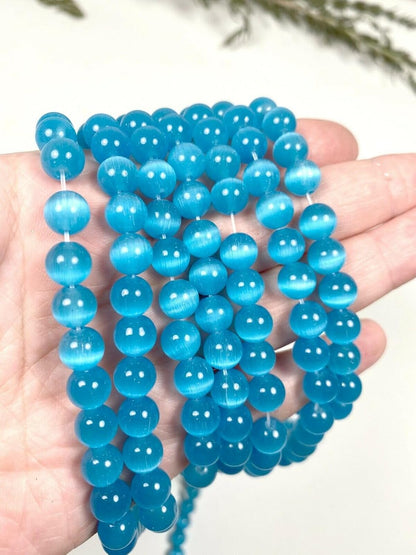 8mm Glass Beads Round Bulk for Bracelet, Glow in Dark Beads, DIY Jewelry Windchime Suncatcher Party Supplies, 300 pcs
