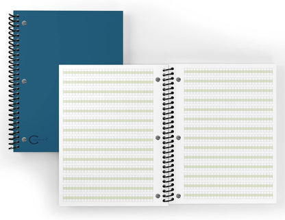 Channie’s Handwriting Improvement Spiral Notebook, Stylish Visual Writing & Printing Aid for Elementary School Students and Special Needs Kids & Teens, 120 Pages, Thick Paper, Size 10.5" x 9.5"