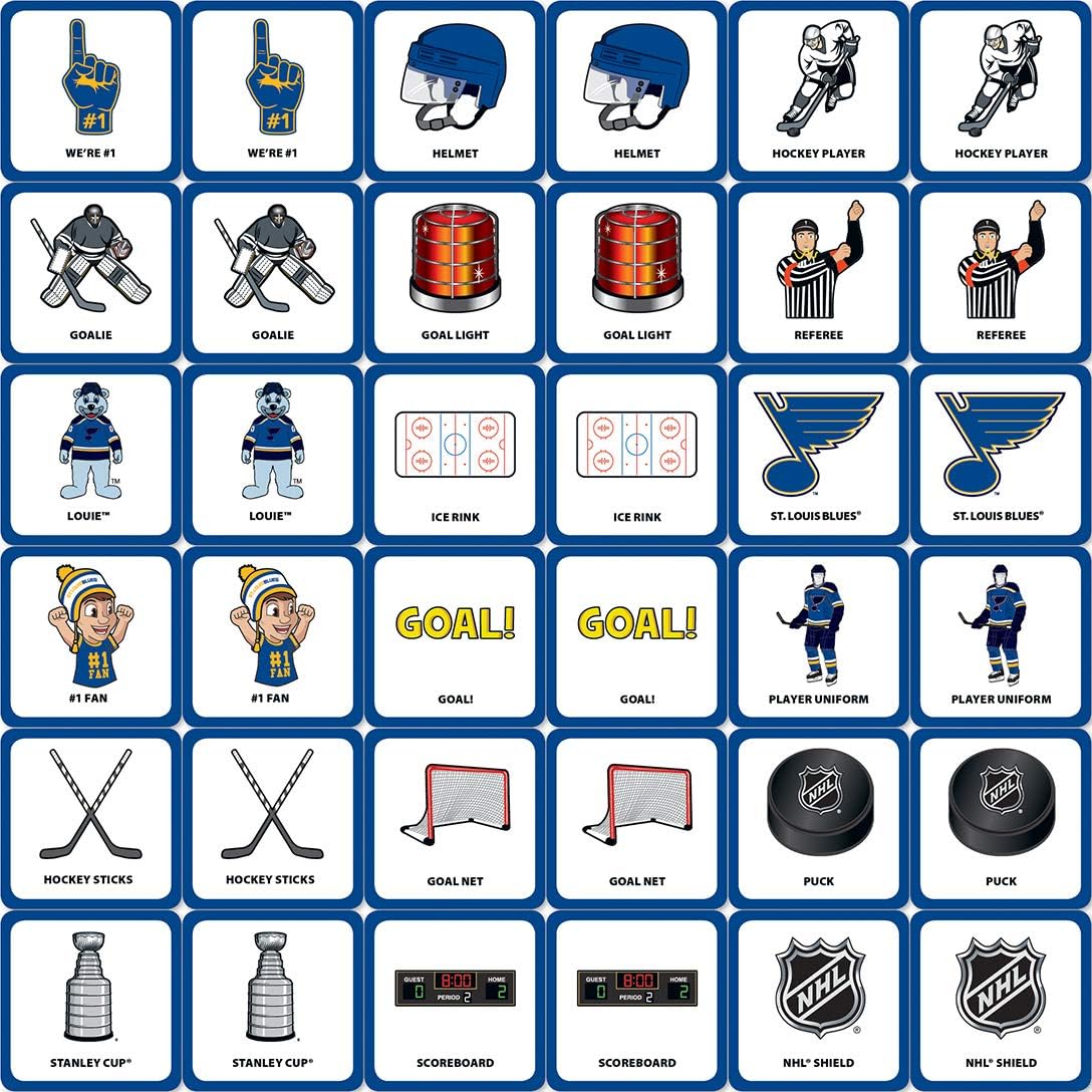 MasterPieces NHL Chicago Blackhawks Matching Game, For Ages 3+ - Fun Family Entertainment for Kids and Adults - Educational, Engaging, and Perfect for Game Night, Interactive Classroom Activities