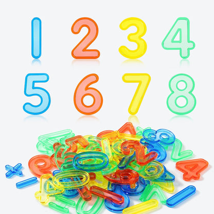 52 Pcs Plastic Capital Letters – 2 Sets of Capital Letters - Perfect Light Table Manipulatives for Early Learning and Play
