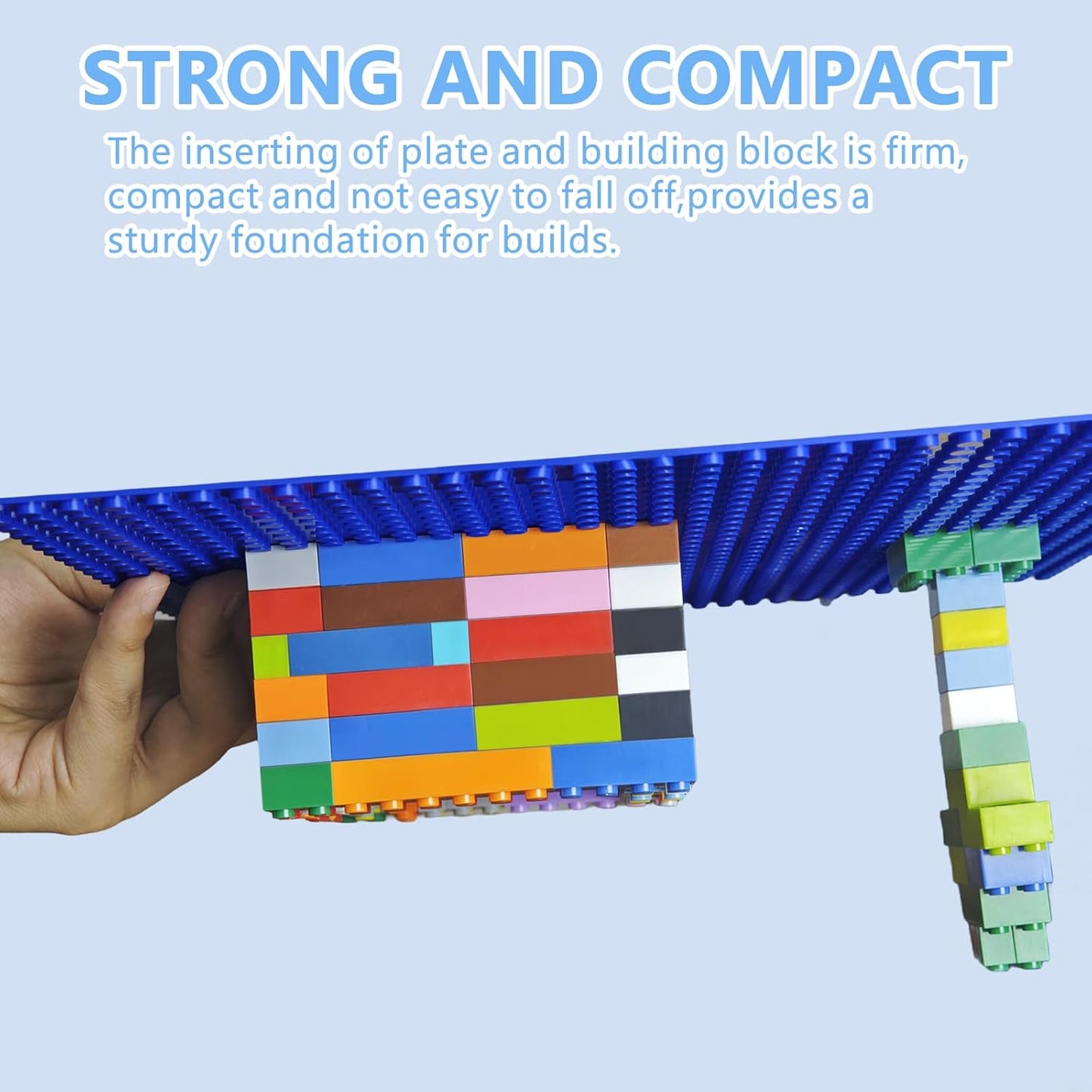 10"x10" Pack of 6 Classic Building Baseplates,Building Toy Base Boards to Build On, Brick Toy Builders Mat Compatiable with All Major Brands and Activity Table-Base plate for DIY Play (Gray)