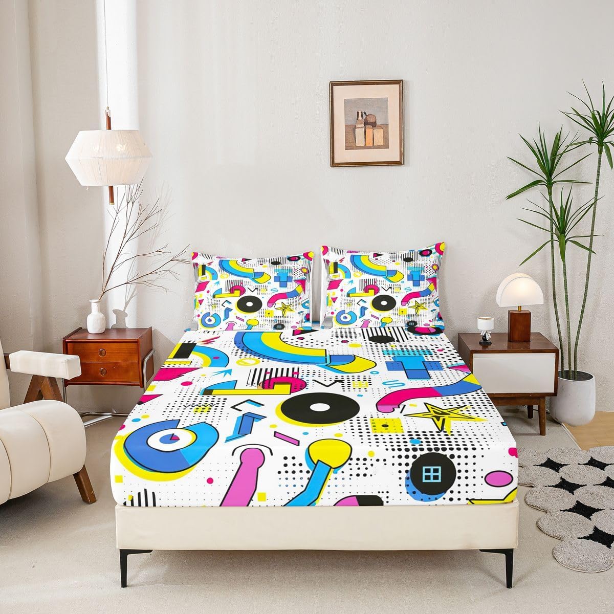 Erosebridal Chemistry Lab Fitted Sheet Twin Size Chemical Equation Bed Sheets for Boys Girls Chemical Elements Science Theme Bed Set Teens Kids Science Students Bedding Set School Dorm Room Decor