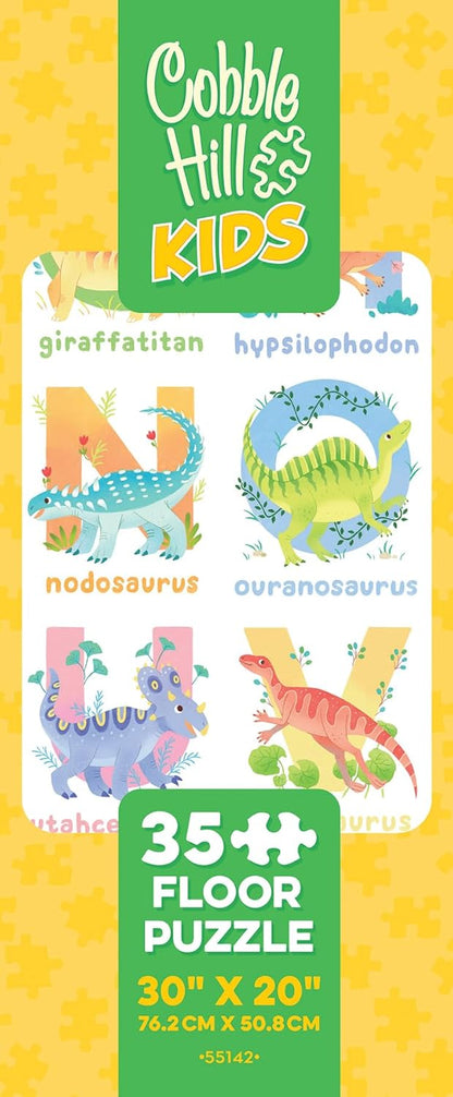 Cobble Hill Kids 35 Piece Floor Puzzle - Dinosaur Alphabet - for Ages 3 and up