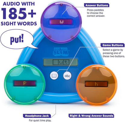 Educational Insights Sight Word Slam - Kindergarten Learning Activities, Sight Word Games, Electronic Phonics Flash Cards, Reading Games for Kids 5-7, Learn to Read CVC Words, Literacy Development