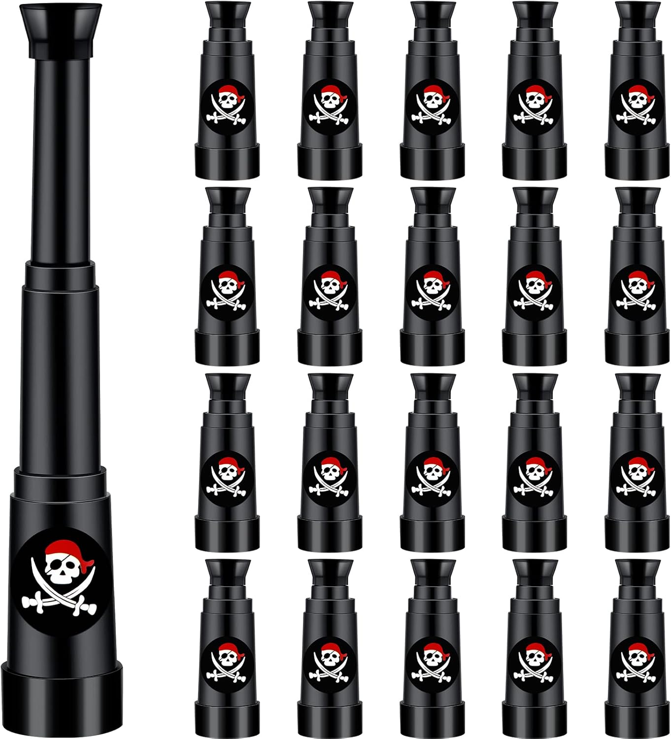 Charniol 20 Pcs Pirate Telescope Bulk Pirate Party Favors Mini Plastic Monocular Telescope Toddler Spyglass Toy for Treasure Find Pretend Cosplay Birthday Party