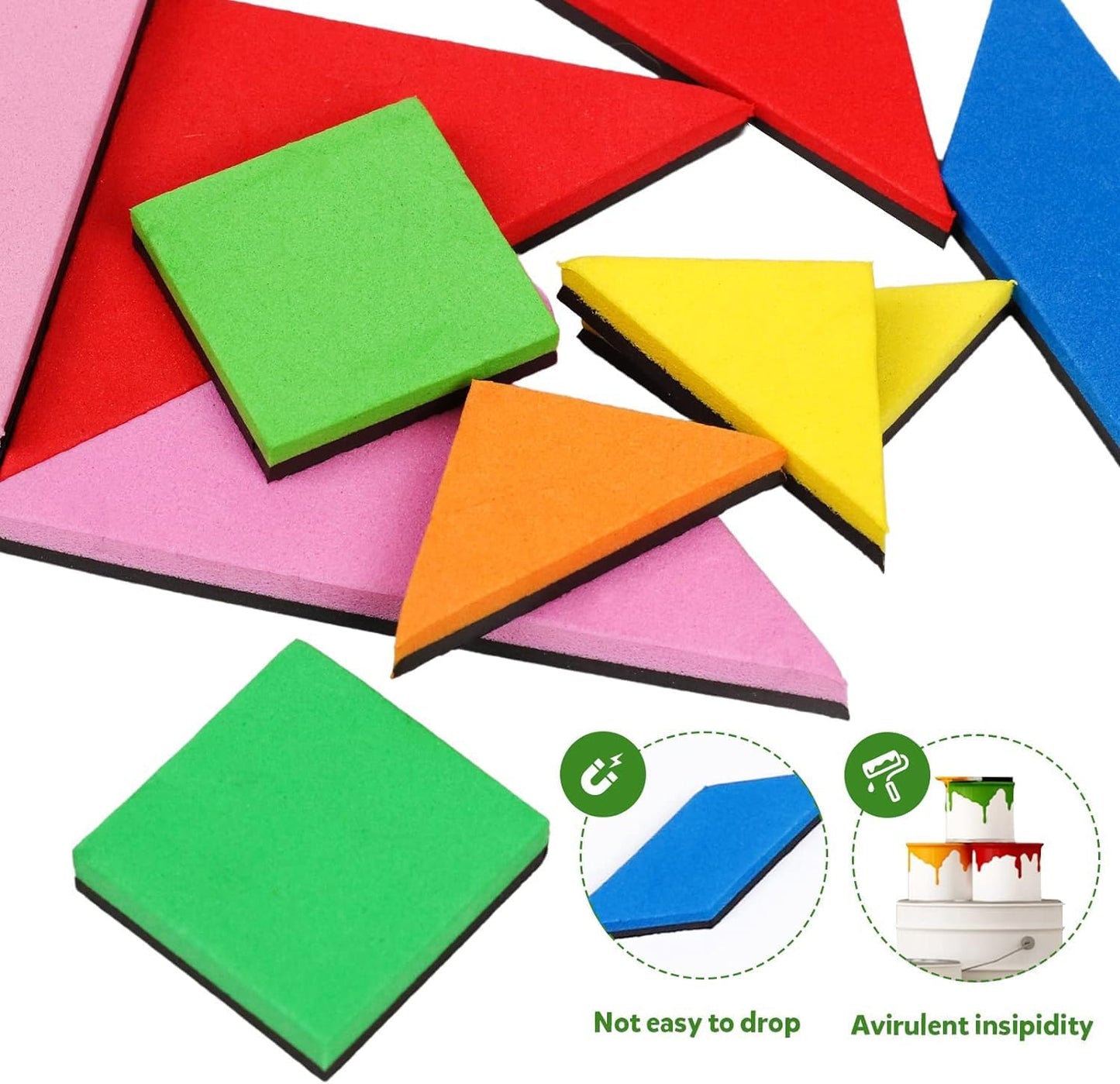 Travel Tangram Puzzle Magnetic Puzzle Book Game Road Trip Game Jigsaw Shapes Dissection STEM Games with Solution IQ Educational Toy for Kid Adult Challenge Brain Teasers 368 Patterns(2Pcs Tangrams)
