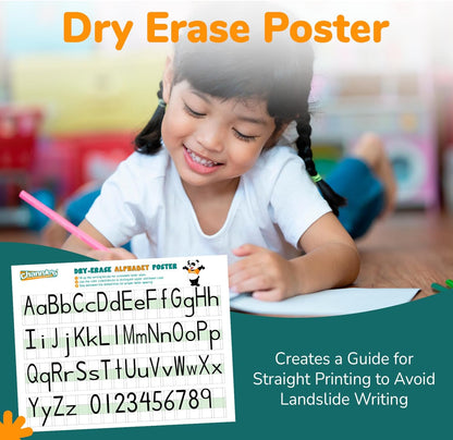 Dry Erase Number & Alphabet Flashcards for Kids Ages 3-5, 10 Numbers & 26 Visual ABC Flash Cards, Homeschool Learning Supplies, Summer School & After School Teaching Supplies for Handwriting Practice