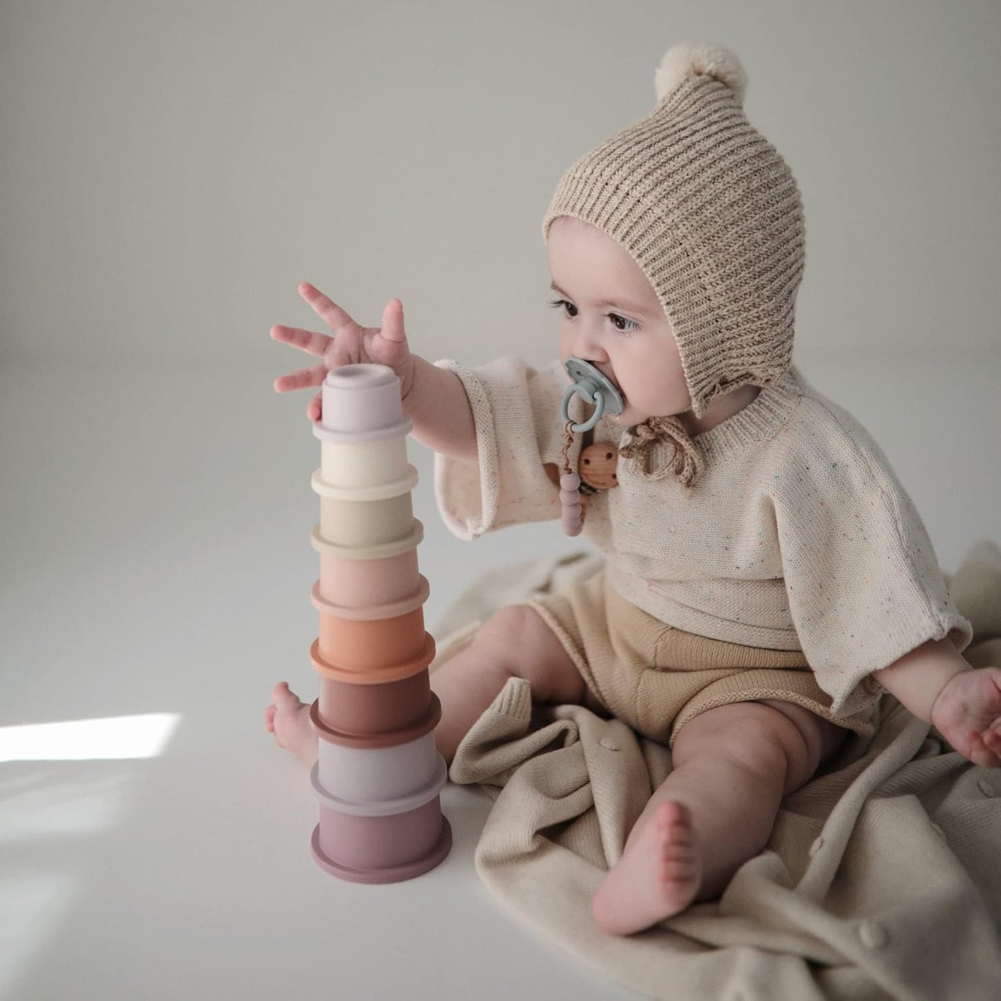 mushie Stacking Cups Toy | Made in Denmark (Original)