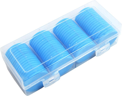 Smartdealspro 64pcs 32mm/1.26 Inch Opaque Plastic Learning Counters Disks Mini Poker Chips Game Tokens with Storage Box (Red)
