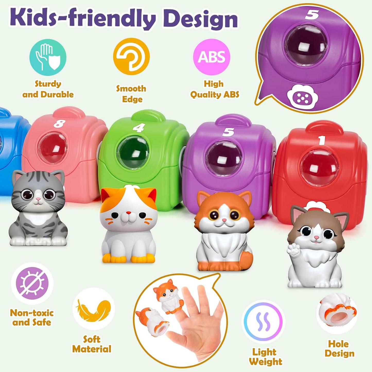 Learning Toys for 1,2,3 Year Old Toddlers, 20Pcs Farm Animals Toys Montessori Counting, Matching & Sorting Fine Motor Games, Christmas Birthday Easter Gift for Baby Boys Girls Age 12-18 Months