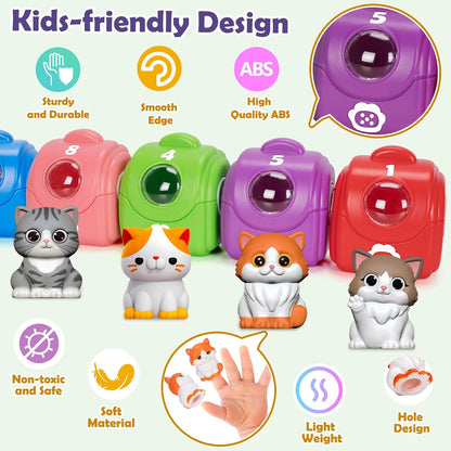 Learning Toys for 1,2,3 Year Old Toddlers, 20Pcs Farm Animals Toys Montessori Counting, Matching & Sorting Fine Motor Games, Christmas Birthday Easter Gift for Baby Boys Girls Age 12-18 Months