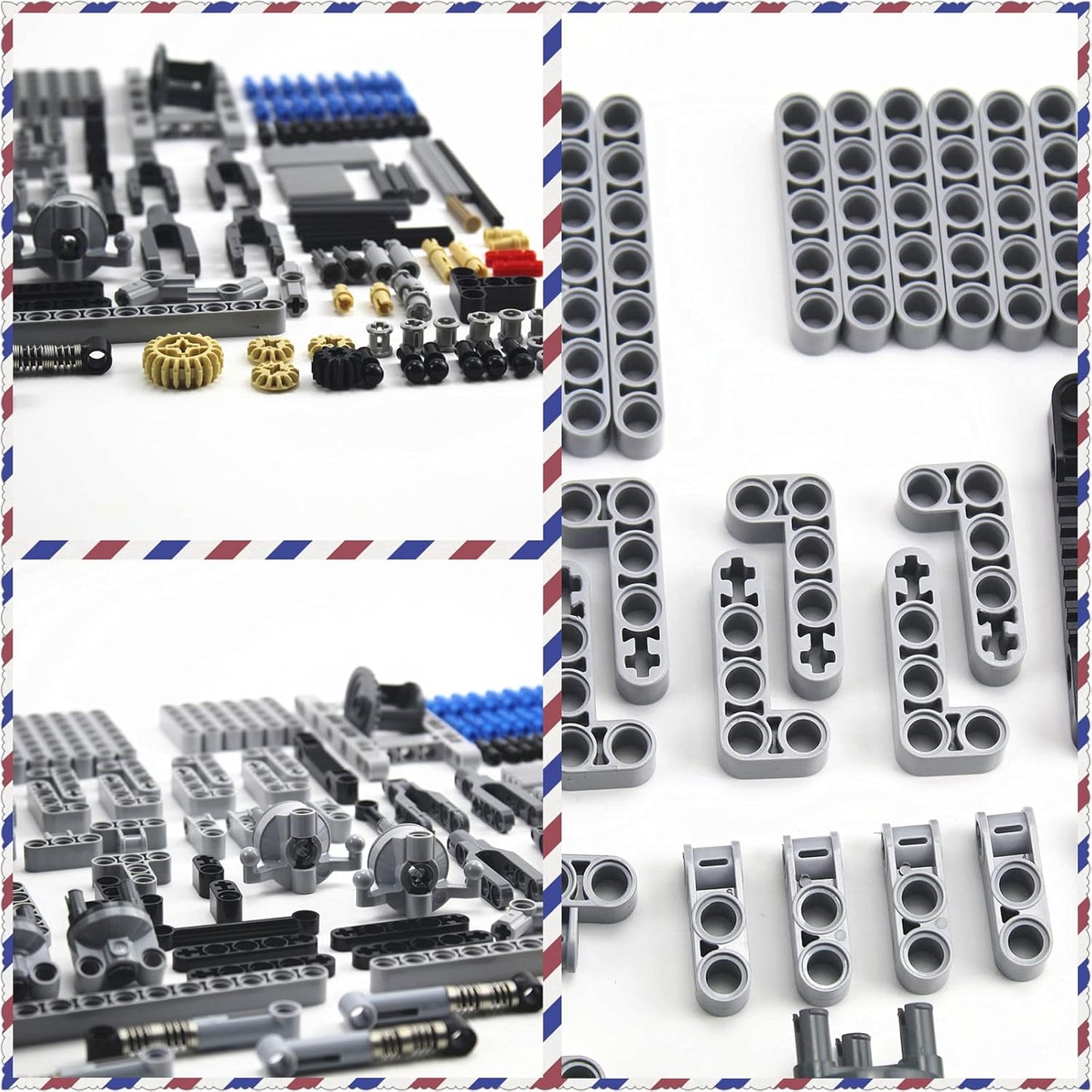 Technics Parts Vehicles Suspension System with Tire 107x44 Technical Parts Set Compatible with All Major Brands, MOC Parts Building Toy DIY Accessories (200pcs)